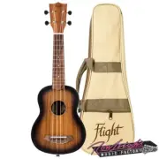 Flight NUS380 Natural Series Soprano Ukulele with Padded Gig Bag in Amber Finish