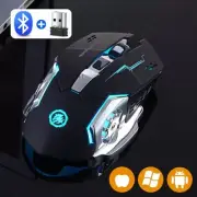 Rechargeable Wireless Gaming Mouse 2.4G Bluetooth Silent USB Mechanical PC
