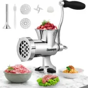 Meat Grinder Manual Stainless Steel Compact Meat Mincer Sausage Stuffer Hand-...