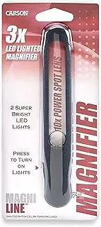 Carson MagniLine Compact LED Lighted 4.5X Magnifier with 10x Spot Lens