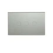AU/NZ Approved Smart Home Wifi Light Wall Switch 3 Gang Grey Glass Touch Panel