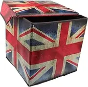 1Pc Retro Flag Folding Storage Box Multi Functional Underwear Organizer Cloth Decorative Case for Tidy Organized Home Use