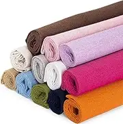 12 Pcs/Set Linen Cloth Needlework Fabric, Embroidery Quilting Fabric Garments Crafts Accessories Square Embroidery Stitch Cloth Backing Material Sewing Draping(19 x 19 Inch)