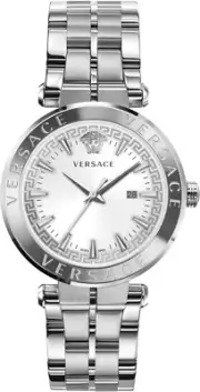 NEW Versace VE2G00321 Aion 44 mm White Dial Men's Watch With Box and Papers