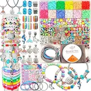 Girl Toys Bracelet Making Kit -3100pcs Beads for Charm Jewelry Making Kit Supplies DIY Arts Halloween and Christmas Party Favors Crafts for Kids Girl Toys Age 6-7,8-12 Teens Girl Gifts