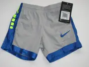 Nike 2T Toddler Boy's Light Smoke Gray Lime Blue Shorts Short Pants Soccer