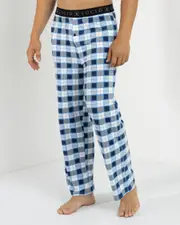 [Lucid] Lucid Men's Lounge Pyjama Pants in Blue Check Size XL XL Blue Check