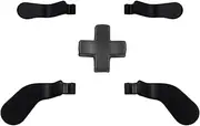 5Pcs One Elite Metal Paddles Cord Replacement for Xbox One Elite Series 2, Stainless Steel Paddles for Xbox One Elite Series 1, Interchangeable Back Paddles for Xbox Elite Series 2 Core (Black)