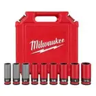 Milwaukee Shockwave Impact Duty Socket 1/2" Drive SAE & Metric 9Pc Lug Nut Set