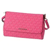 Michael Kors Jet Set Medium Convertible Pouchette Crossbody Electric Pink MK