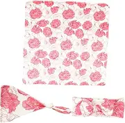NAMOARLY 1Set Swaddle Sack Adorable Blanket Hat Headband for Boys and Parents for Photography Everyday Use