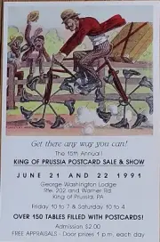 King Of Prussia Postcard Sale and Show - Whimsy illustration bicycle retro shoes