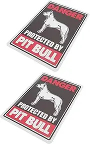Generic 2Pcs Retro Dog Warning Sign Durable Painting Frameless Security Signs for Garden Courtyard and Lawn Decoration Message for Outdoor Use