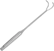 UPKOCH Stainless Steel Meat Hook BBQ Turner Tool for Grilling Cooking Handling Hot Food Versatile Utensil for Outdoor Indoor Use Reusable Durable Cooking Accessory