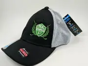 A-Flex Large/XL Fitted Baseball Cap (Golf Hat) Black & White [Valparaiso CC]