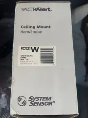 System Sensor PC2430W SpectrAlert Ceiling Mount Horn/Strobe, White 30cd 24V
