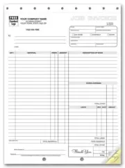 500 Contractor Job Order Invoice Forms Nebs/Deluxe # 6544 / 3 Part Carbonless