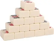 Mahjong Set Mahjong Sets Chinese Mahjong Set with Box Classic Full Size Complete Mahjongg Set 144 Tiles Chinese Mah Jongg Set(40mm)