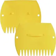 GardenHOME Garden and Yard Leaf Scoops/Hand Rakes with Adjustable Handles - Large Sized Multi-use for Leaves Lawn and Trash Pick-Up (1 Pair - 2 Leaf Scoops)