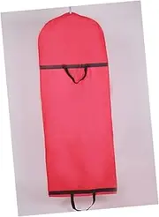 Cabilock Foldable Wedding Dress Garment Cover Red Clothes Protector with Zipper for Long Dresses Suits Static Storage Bag with Transparent Window