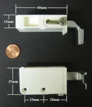 HETTICH SAH4.0 CABINET SUSPENSION BRACKETS, PLASTIC HOUSING, WHITE
