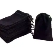 Black Jewelry Bag - Velvet Bags Pouches with Drawstrings 3x4 Jewelry Pouch Po...