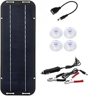 Aswalling 60W 12V Solar Panel Kit Waterproof Outdoor Camping Battery Charger Solar Plate with USB Car Charger for Car RV Caravan