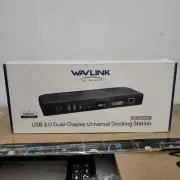 WAVLINK USB 3.0 Universal Docking Station Dual Display with HDMI & DVI/VGA