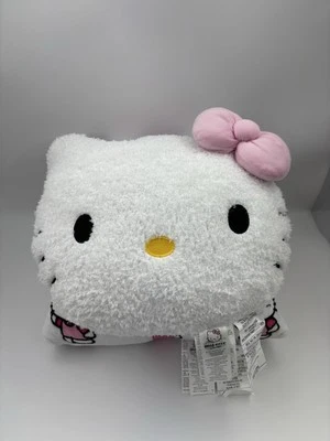Hello Kitty Decorative Pillow 2 Pack White Hello Kitty Logo Print Plush Pillows