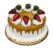 DEZICAKES Fake Cupcakes & Cake Artificial Food Carmel Strawberry Drizzle Cake