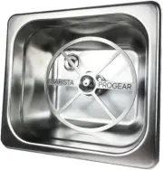 Barista Progear Pitcher Rinser Silver Stainless Steel Bench Top