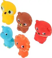 5pcs Animal Hand Puppets for Boys and Girls Halloween Mini Toys Educational Learning Finger Puppets Set