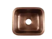 SINKOLOGY Orwell 16 Gauge 17 in. Copper Undermount Bar Sink