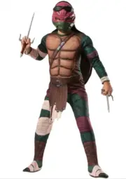 Teenage Ninja Turtles Raphael Deluxe Costume Medium 5-7 yrs