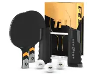 Portable Ping Pong Table Tennis Set Retractable Net 2 Paddles 3-Star Balls Case