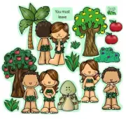 Garden of Eden Adam Eve Bible Felt Figures Flannel Board Stories Old Testament