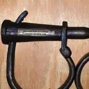 Antique "Alcatraz San Francisco California" Working Cast Iron Handcuffs & Key