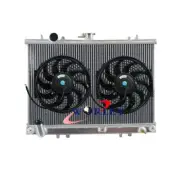 2Rows Aluminum Radiator+fan For Mitsubishi Triton MK 3.0L 6Cyl Petrol 1996-2006 (for: Mitsubishi)