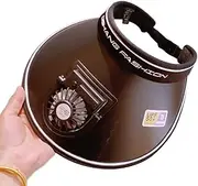 [Fiunkes] Sun Visor Hats for Women Summer Cooling Hat Wide Brim Beach Visor UV Protection Garden Hat Ponytail Hat, Great for Walking Traveling Beach Hiking Etc