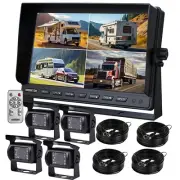 10.1" Quad Monitor Split Screen 4 Side Rear View Reversing Camera for Truck Bus