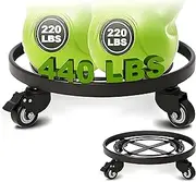 Amagabeli 2 Pack Metal Plant Caddy with Wheels Heavy Duty 36cm Round Outdoor Plant Stand on Wheels Garden Flower Plant Pot Stands Wheels Dolly for Indoor Plant Trolley Casters Rolling Coaster Black