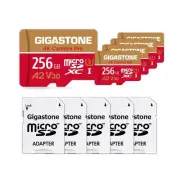 [5-Yrs Free Data Recovery] Gigastone 256GB MicroSD Card 5-Pack, 4K Camera Pro...