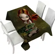 Befriending an Alligator Swamp Fairy Tablecloth
