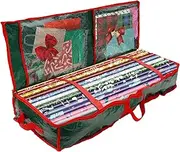 Wrapping Paper Storage Container 102.9×35.5×15.2cm Gift Wrap Organizer Waterproof Christmas Wrapping Paper Storage Bag Foldable Gift Wrap Organizer for Wrapping Paper Gift Bag (Green)