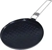 Boundless Voyage Titanium Nonstick Frying Pan Plate with Folding Handle Ultralight Titanium Pot for Outdoor Camping Picnic Hiking Ti15168B