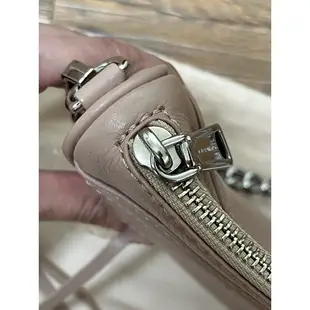 REBECCA MINKOFF MINI MAC煙燻粉銀鏈流蘇包