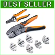 Professional 8 PC Crimping Tool Set with Ergonomic Grip & Wire Stripper