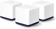 Mercusys AC1900 Whole Home Mesh Wi-Fi 6 System, Dual-Band, Seamless Roaming, up to 1.9 Gbps, Full Gigabit Ports, Gaming & Streaming, Smart Home, Smart Home, Easily Manage and Set up(Halo H50G(3-pack))