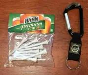 Rare Hahn Premium Light Beer Golf Tees Pack & Keychain with Bottle Opener
