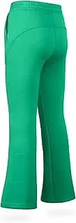 [WELAKEN] Girls Flare Sweatpants Elastic Waist Bootcut Casual Jogger Pants with Pockets, Green, 5 Years